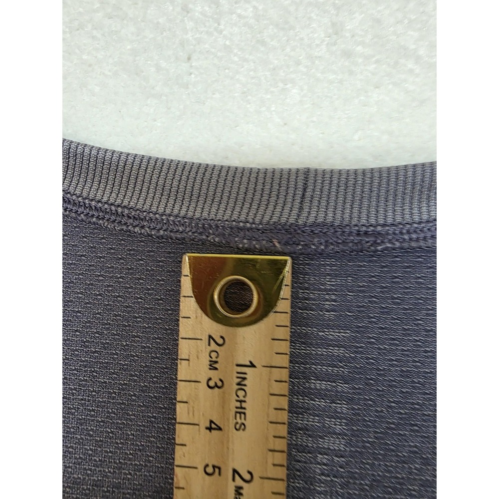 Lululemon Shirt Mens Medium Gray Seamless Geometric Knit Short Sleeve Athletic - Picture 2 of 8